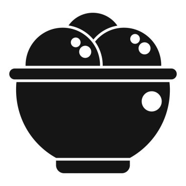 Gelato çıtır çıtır kar sütü ikonu basit vektör. Yaz dondurması. Soğuk tatlı.