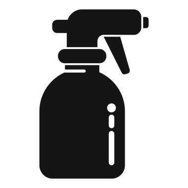 Avuç içi temizleme spreyi simgesi basit bir vektör. Atomizer temiz. Toz güvenli grafiti.