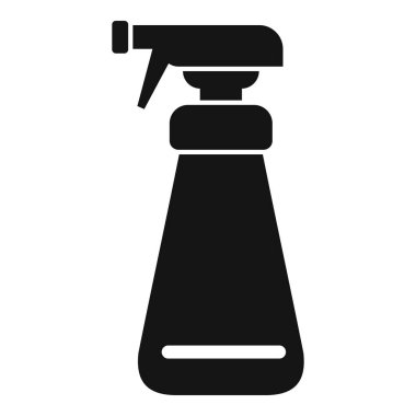 Şişe püskürtücü el yıkama ikonu basit bir vektör. Avuç içi temizliği. Pudra boyası