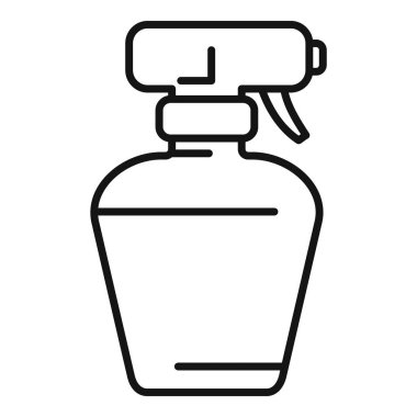 El dezenfekte hava ikonu ana hat vektörü. Sprey şişesi. Silah suyu temiz.