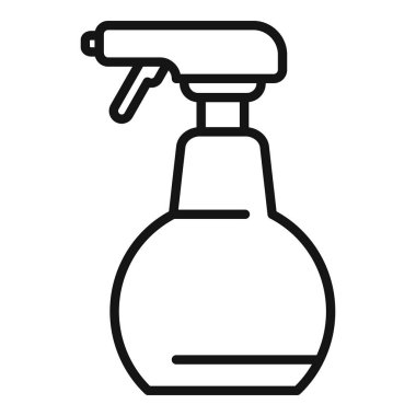 Sprey şişe ikonu ana hatlarını yeniden kullan. El yıkama atomizatörü. Toz graffiti.