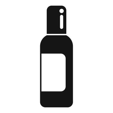 Şampuan şişesi simgesi basit bir vektör. Adım renk yıkama, hasar kuru görünüm.