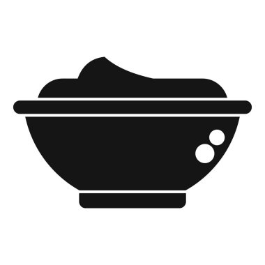 Krem rengi kase simgesi basit bir vektör. Renkli basamak. Trend bayanı havzası