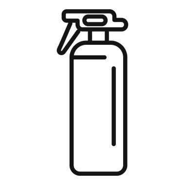 Saç boyama ikonu ana hatları vektörü. Renkli merdiven kılları. Koşullandırıcı rengi