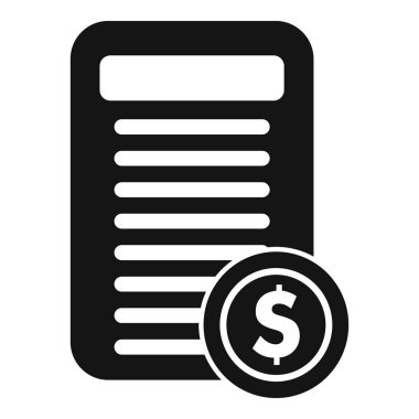 Fatura planı erişim simgesi basit vektör. Finansal plan. Seçmeli elektronik iş