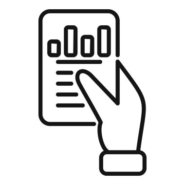 Veri kağıt simgesi dış hat vektörünü al. Kayıt tutuyordum. Uzaktan kontrol dosyası