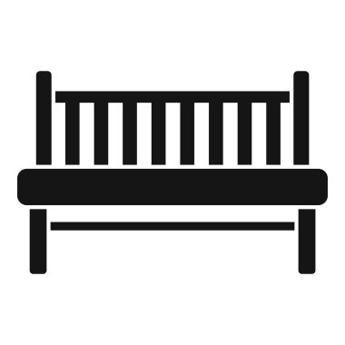 Güverte kanepesi ahşap ikonu basit vektör. Yukarıdaki plan. Sahil bahçesi verandası