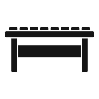 Mobilya ikonu basit vektör. Hamak şemsiyesi mimarı. Boşluk evi