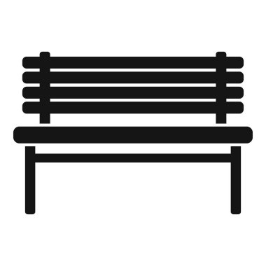 Bench Park ikonu basit vektör. Bahçe planı bahçesi. Park güvertesi