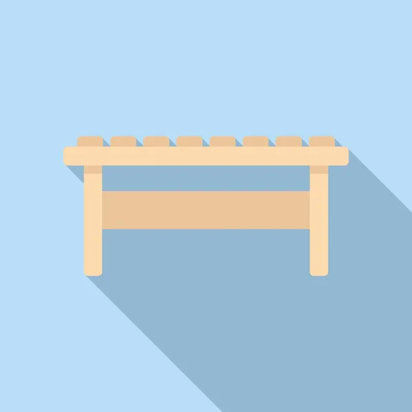 Ikon Mebel Bench Vektor Datar Arsitek Payung Palsu Rumah Luar - Stok Vektor