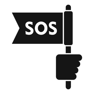 Bu yüzden bayrak simgesi basit vektör yardımcı olur. Uyarı kurtarma. Ders güvenlik sireni