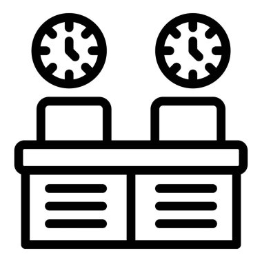 Uçuş sayacı ana hat vektörü. Biletler ve bagaj kontrolü. Uçuş zamanı.