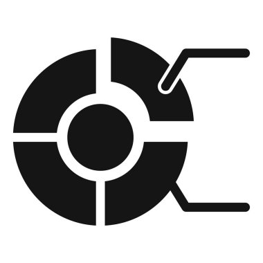 Basit bir pasta grafiği simgesi oluştur. Hizmet finans. Karanlık Birleşme Füzyonu