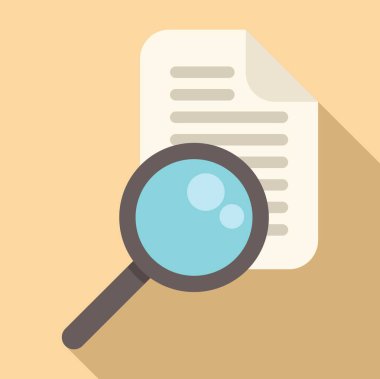 Veri belgesi simgesi düz vektörü ara. Bilgi merkezi. Veri sızıntısı