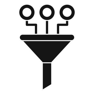 Filtre yakınlaştırma simgesi basit vektörü. Dijital elektronik. Web uygulama verisi