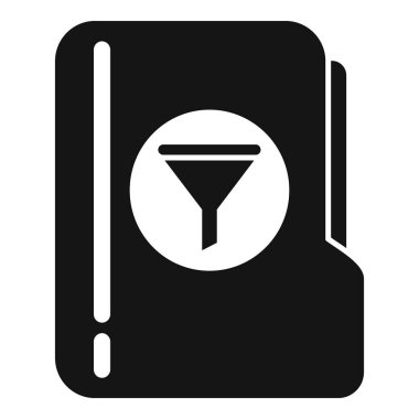 Odaklanma filtresi dizin simgesi basit vektör. Web uygulama verileri. Vuruşu indir