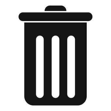 Geri dönüşüm kutusu filtre dizin simgesi basit vektör. Çevrimiçi yükleme. Dijital elektronik.