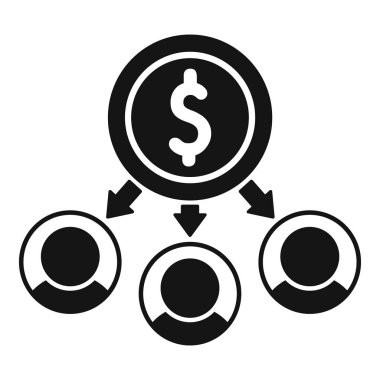 Federal ödeme yardım ikonu basit vektör. Finans desteği. Para el hayır işi.
