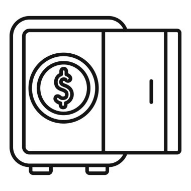 Kanun sosyal finans desteği ikon ana hatları vektörü. Ödeme yardımı. Grant Şirketi