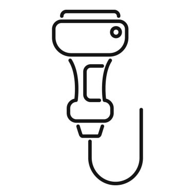 Sonograf simgesi dış hat vektörünü görüntüle. Ultrasonik doktor. Hamilelik sağlığı