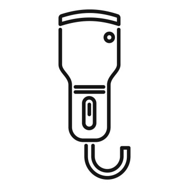 Hamile sonograf ikonu ana hatları vektörü. Tıbbi ultra ses. Test sınavı