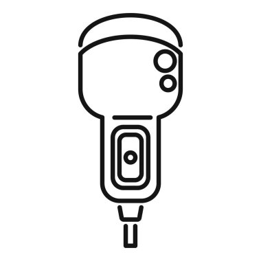 Sonogram aygıtı ikon ana hatları vektörü. Hamile kadın bakımı. Ultra ses