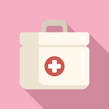 Tıbbi yardım ikonu düz vektör. Organ kalbi. Gelecek izleyici