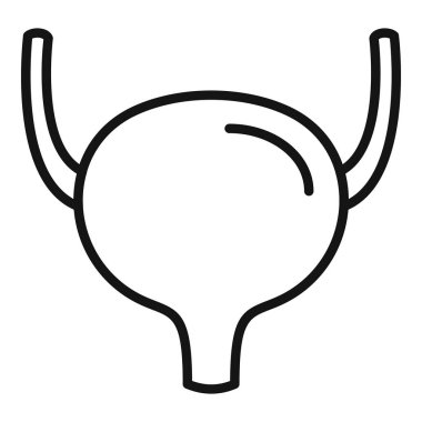 Organ biyobasım ikon ana hatları vektörü. Hücre DNA 'sı. Bilim sağlığı