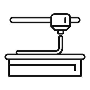Hızlı biyobasım ikon ana hatları vektörü. Organ reviri. Bilim mühendisliği
