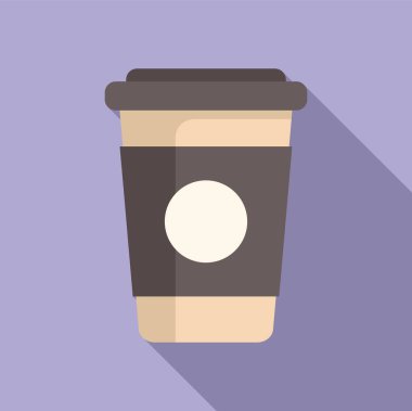 Kahve fincanı ikon düz vektör olacak. Makine sıvısı. İkmal gemisi