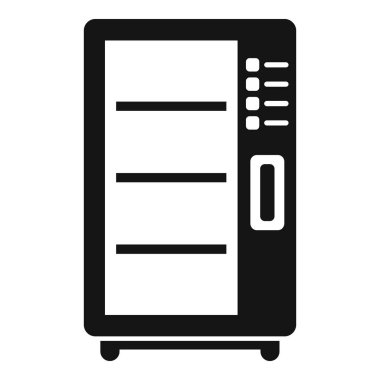 Konteynır ikon basit vektörü içer. Portatif şişe içeceği. Yiyecek.