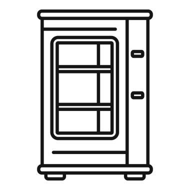 Meyve suyu ikonu ana hatları vektörü sat. Satış makinesi. İş atıştırmalığı