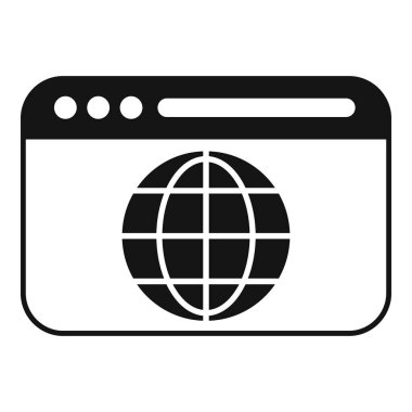 Web sayfası internet simgesi basit vektör. Veri sunucu bulutu. Bilgisayar deposu