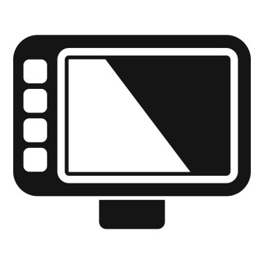 Taksimetre simgesi basit vektör. Taksi otomobili. Uygulama taksisi