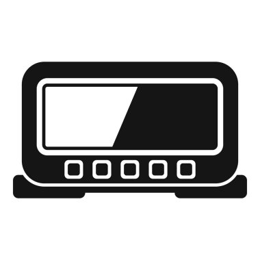 Taksimetre konum simgesi basit vektör. Hizmet hızı. Araç haritası.