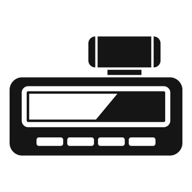 Metre yol kontrolü simgesi basit vektör. Otomatik teslimat. Kamu hızı