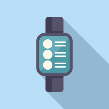 Sport smartwatch simgesi düz vektör. Dijital spor aleti. Beden eğitimi.
