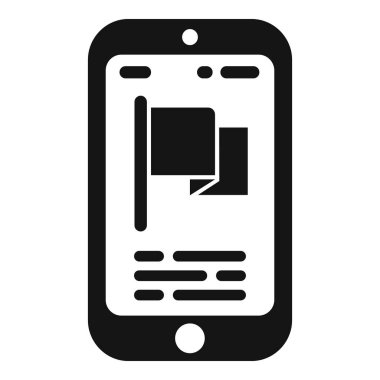 Hedef çalıştırıcı uygulama simgesi basit vektörü. Dijital spor sağlığı. Sokak ayakları