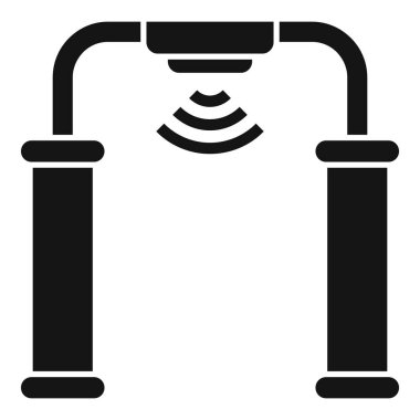 Yol sensörü yay simgesi basit vektör. Akıllı sistem kontrolü. Toll önde