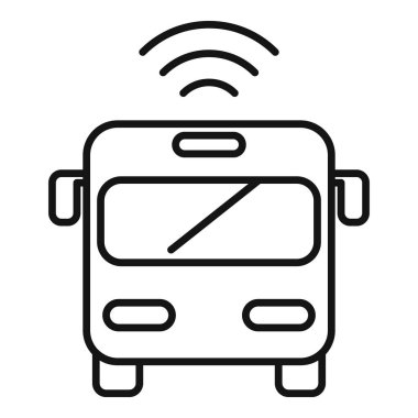 Otobüs yolu sensör simgesi ana hat vektörü. Alarm durumu. Kontrol sistemi güvenliği