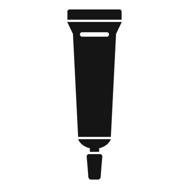 Krem rengi Kore tüp ikonu basit bir vektör. Yüz maskesi. Cilt bakımı