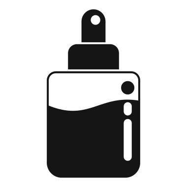 Cilt ürünü simgesi basit vektör. Biyolojik cilde dikkat. Vücut sanatı paketi