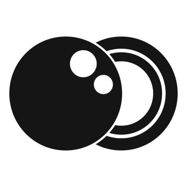 Cilt maskesi kozmetik simgesi basit vektör. Kore malı. Dikkat yüz asidi