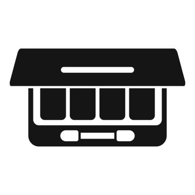 Kız yüzü kozmetik simgesi basit bir vektör. Aloe 'nin biyografisi. Paket makyajı