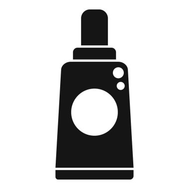 Kozmetik tüp ikonu basit vektör. Parlatıcı rutin bakım. Kore ürünü