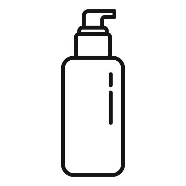 Jel dağıtıcı Kore ikonu ana hatları vektörü. Tarz güzelliği. Moda sanatı