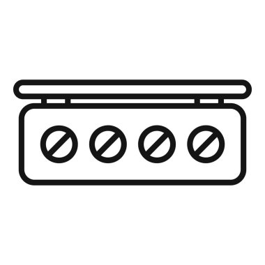 Kore ürünü ikon ana hatları vektörü. Dikkatli ol. Moda güzelliği