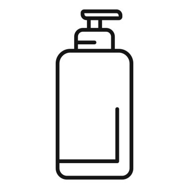 Krem Koreli şişe ikonu ana hatları vektörü. Asya biyolojik bakımı. Sanat makyajı