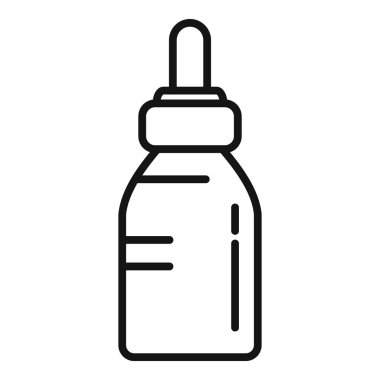 Kore şişesi ikonu ana hatları vektörü. Deri maskesi. Bakım sanatı