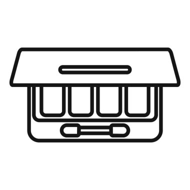 Kız yüzü kozmetik ikonu ana hatları vektörü. Aloe 'nin biyografisi. Paket makyajı